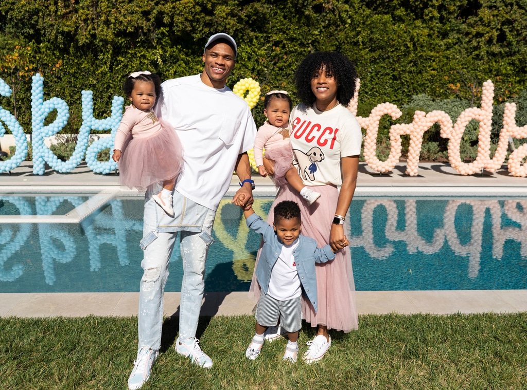Russell Westbrook With His Wife and Children