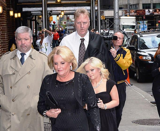 Larry Bird With His Wife Dinah And Daughter Mariah Bird