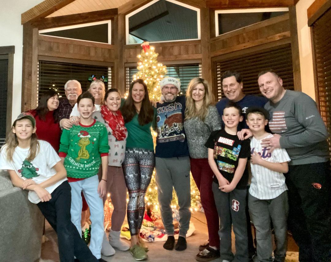 Adam Burks With His Family During The Christmas