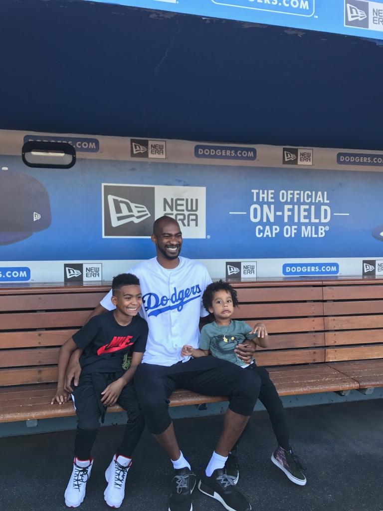 Corey With His Sons; Kellen And Sebastian