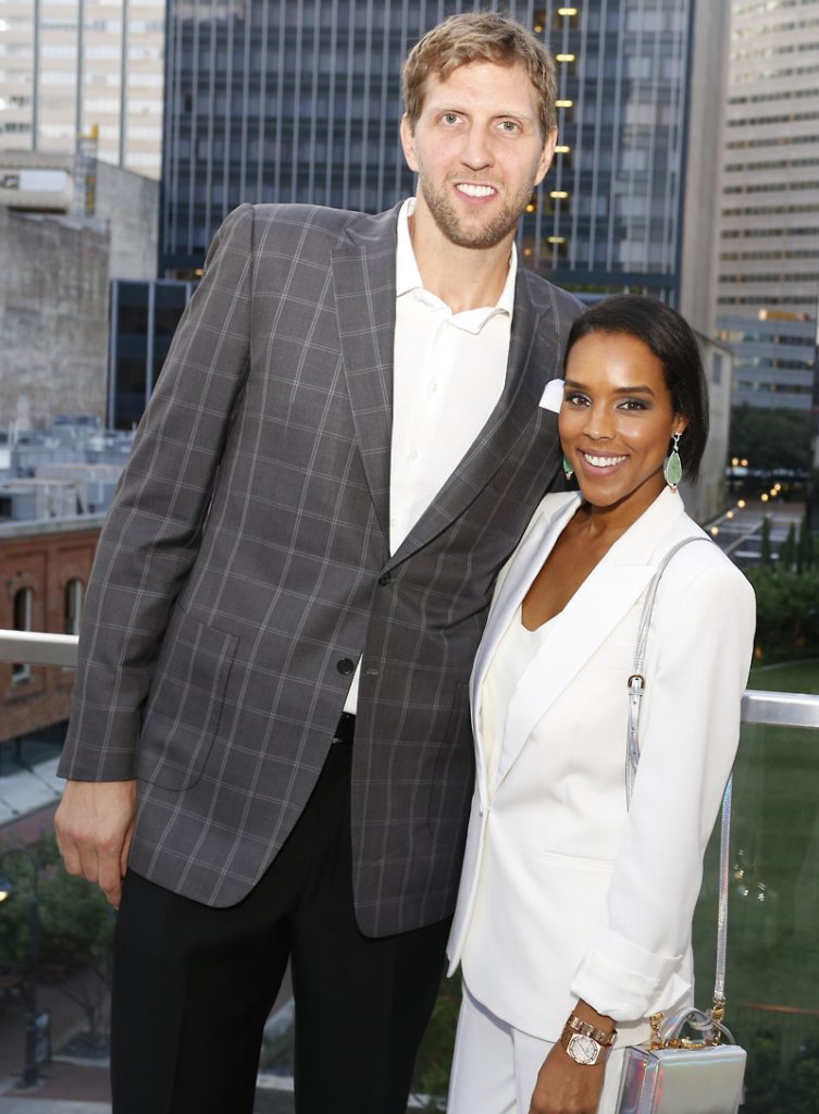 Dirk Nowitzki With His Wife Jessica