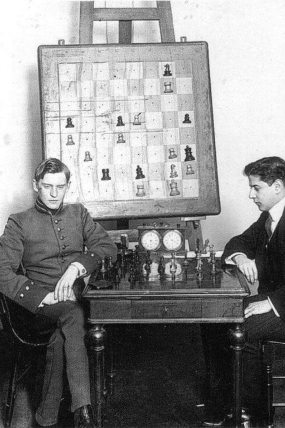 Alexander Alekhine and José Raúl Capablanca in St Petersburg