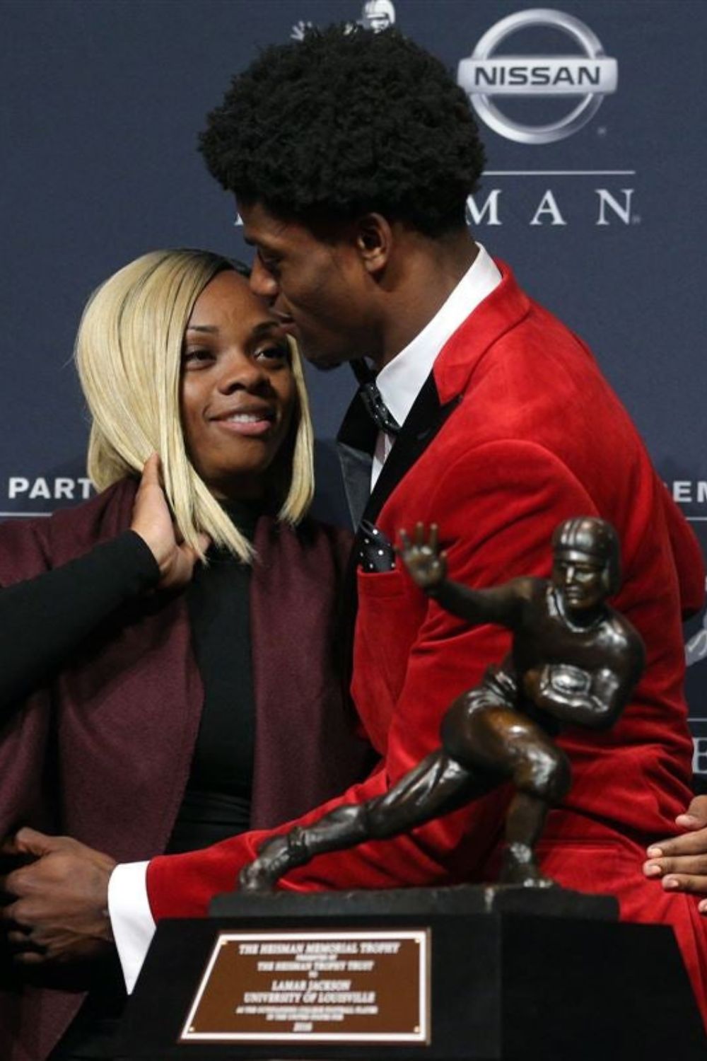 Lamar Jackson With His Mother