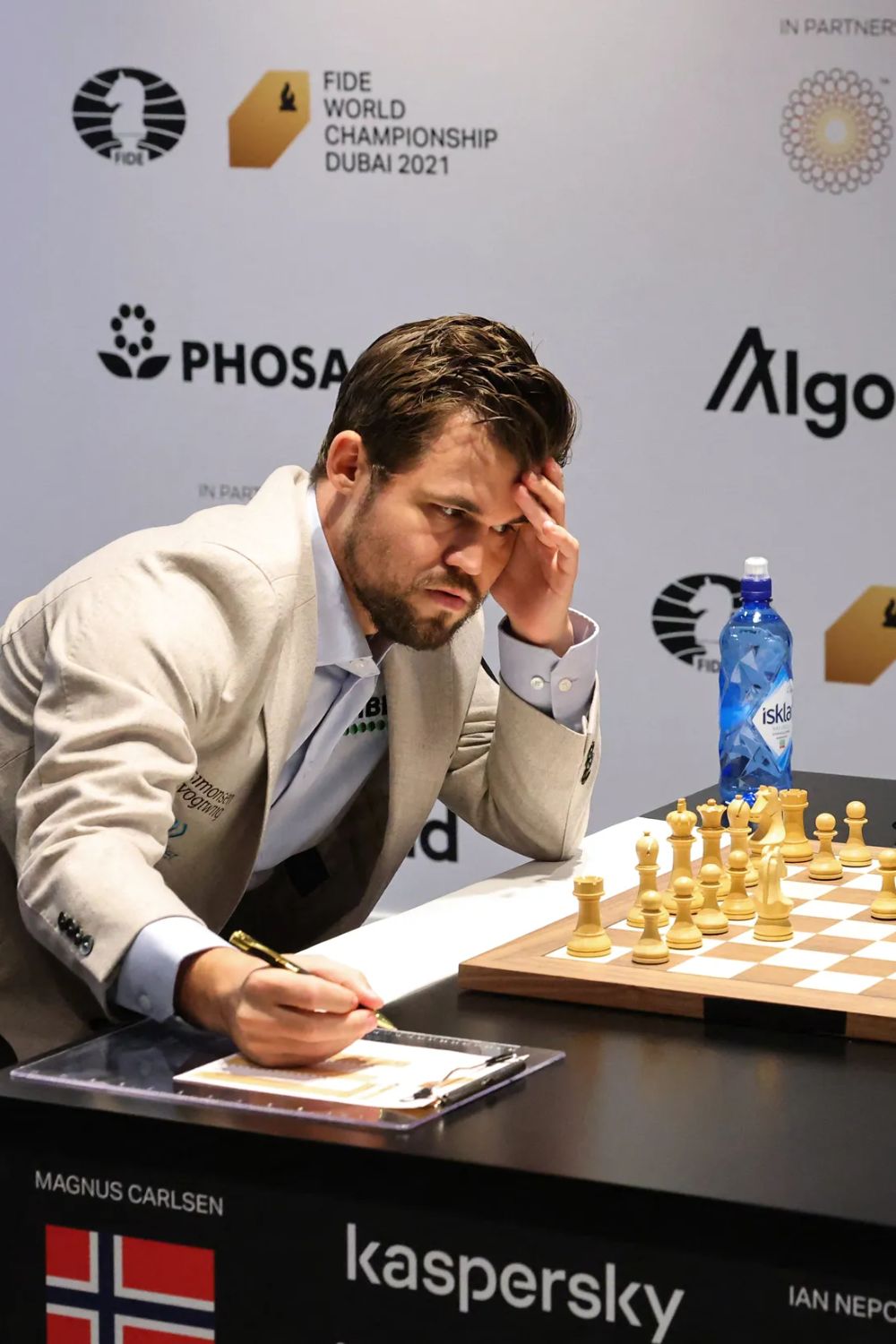 Magnus Carlsen During a Tournament