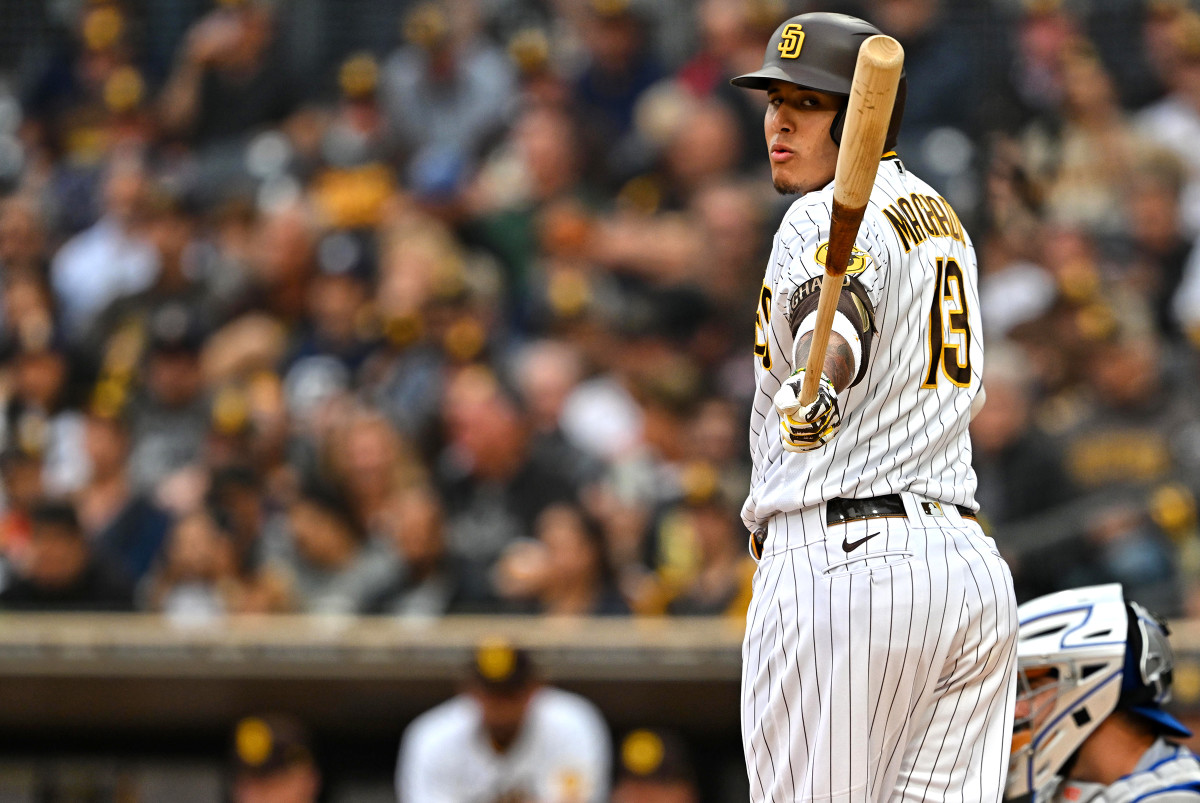 Manny Machado In Action For The San Diego Padres