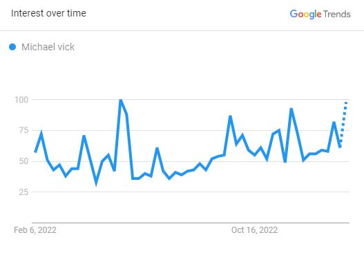Michael Vick, The Search Graph ( Source: Google Trend)