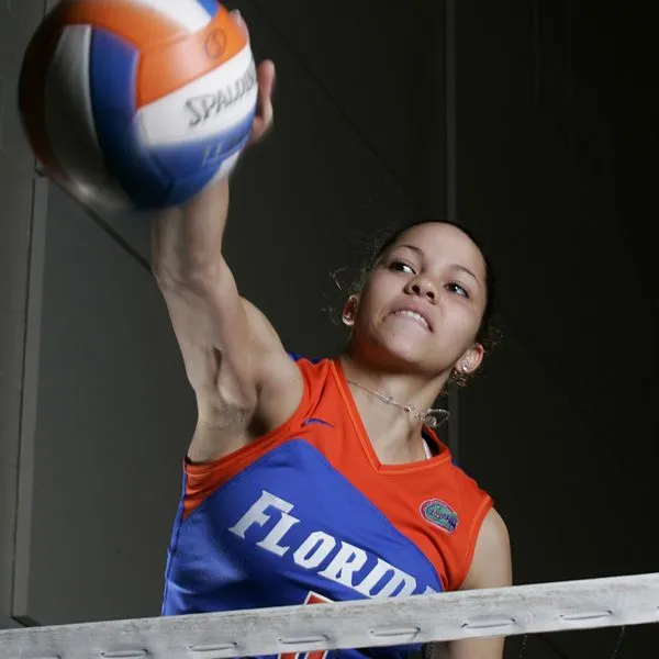 Callie River Playing Volleyball For High School Team