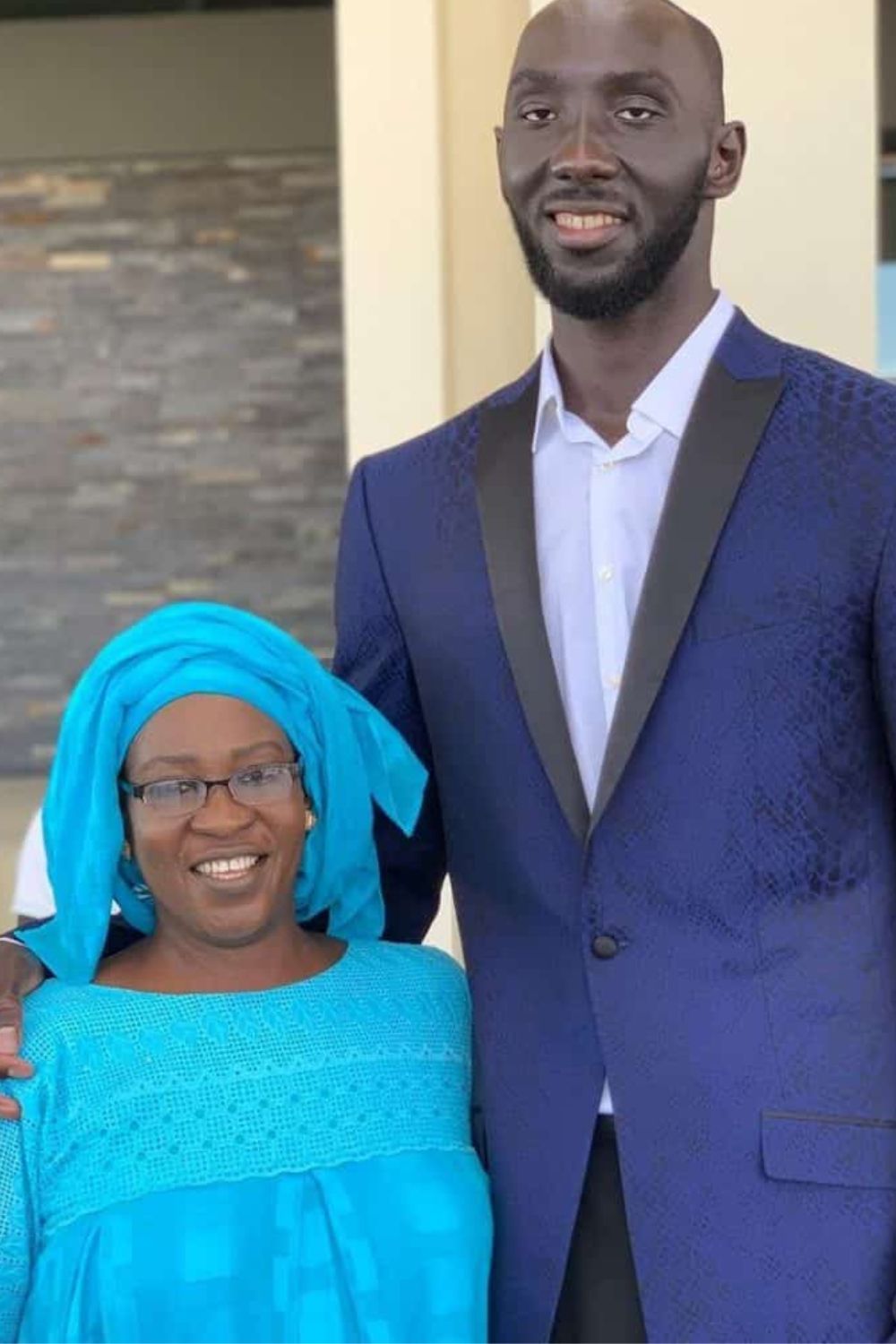 Tacko Fall With His Mother (Source Twitter) 