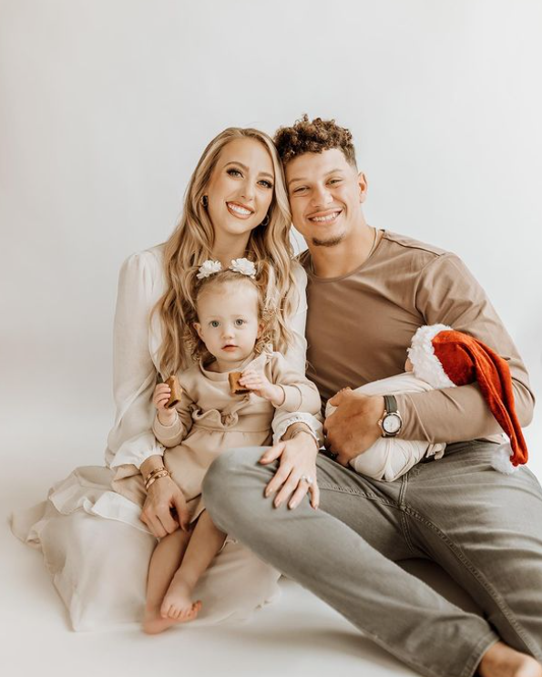 Brittany Mahomes With Her Husband And Daughter Sterling Skye Mahomes