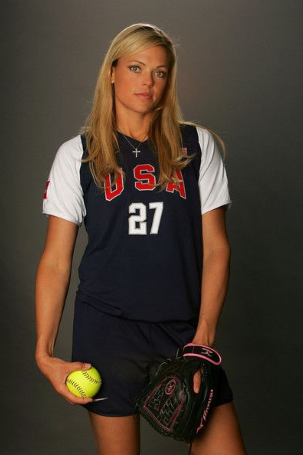 Jennie Finch Posing In US Jersey