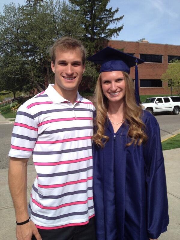 Kirk Cousins and his sister Karalyne Cousins (Source: Twitter)