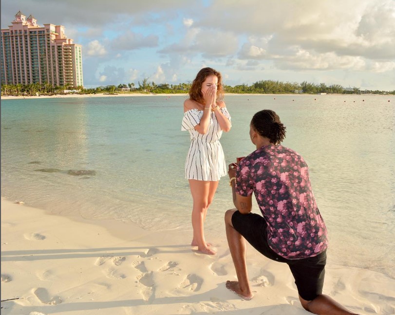 Devante Proposing By The Bahamas Beach