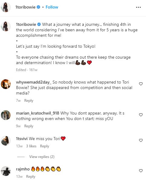 Instagram Comments (Source Instagram)