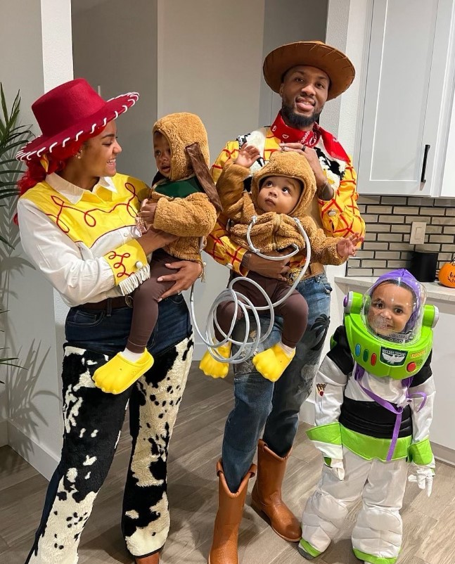 The Lillard Family In Their Halloween Outfit