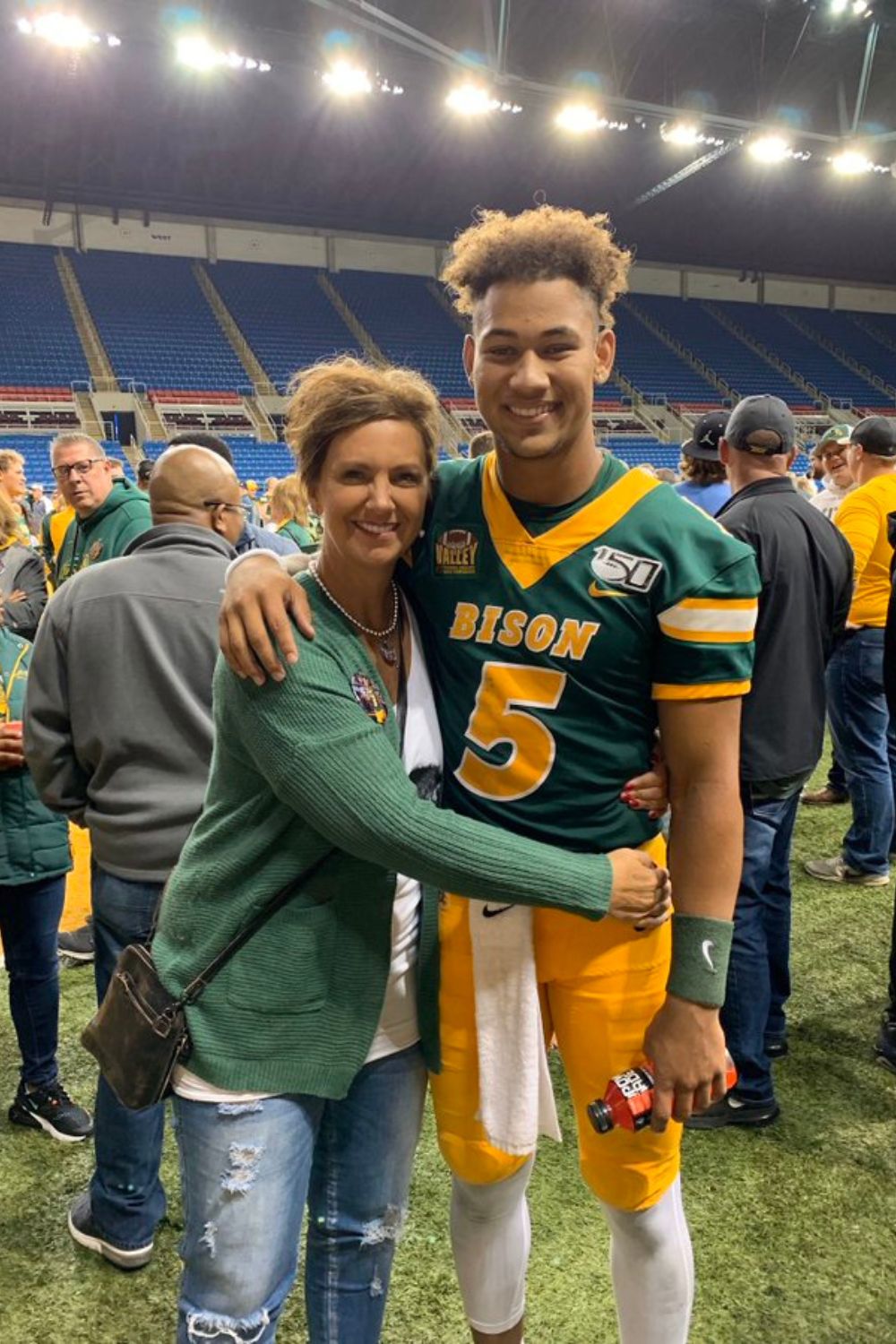 Trey Lance With His Mother Angie