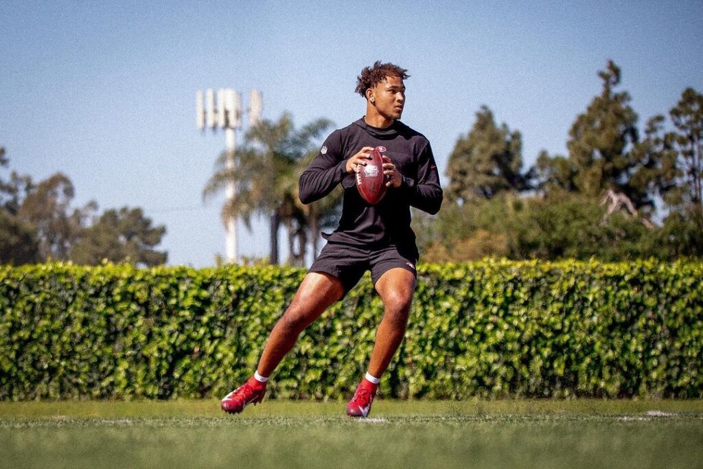 Trey Lance plays for the San Francisco 49ers of the NFL (Source: Instagram)