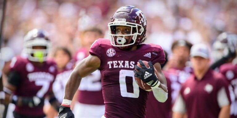 Ainias Smith, A College Football Player At Texas A&M Aggies