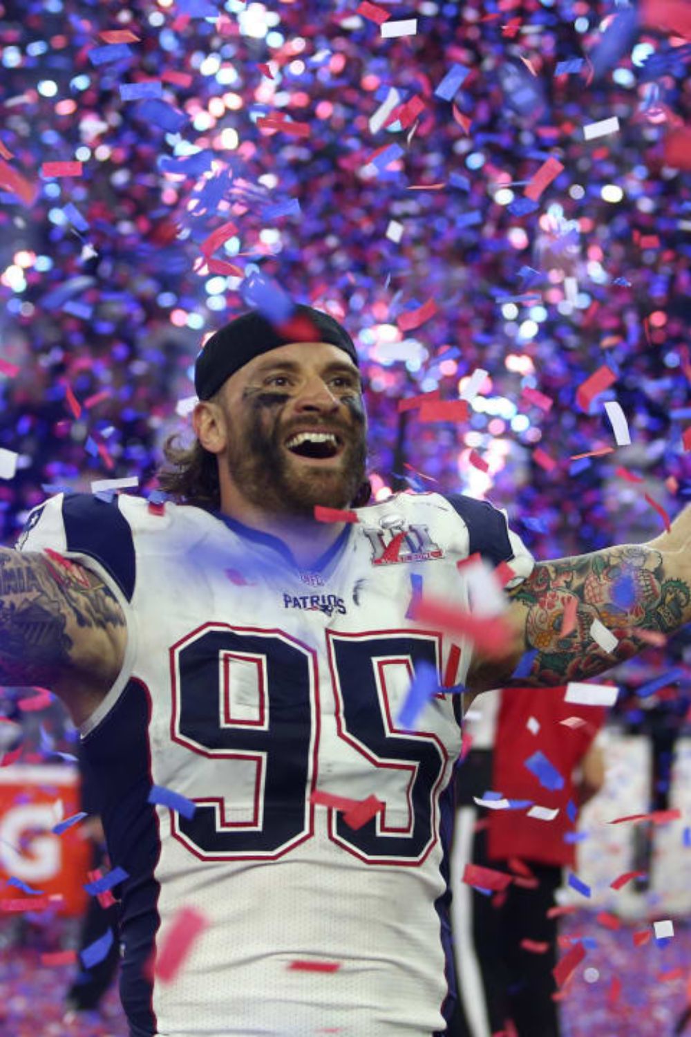 Chris Long Celebrating Patriots Victory 