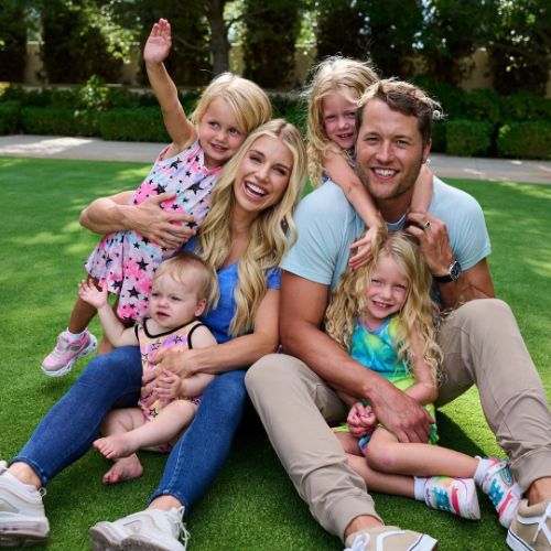 John's Son Matthew Stafford With His Wife Kelly And Daughters