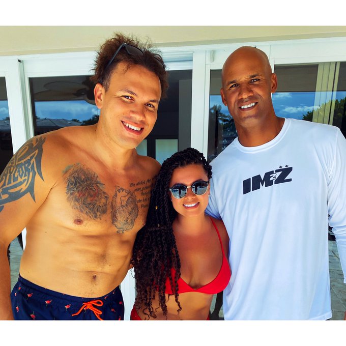 Joy Taylor With Her Brothers- Noah Taylor (left) and Jason Taylor (right)