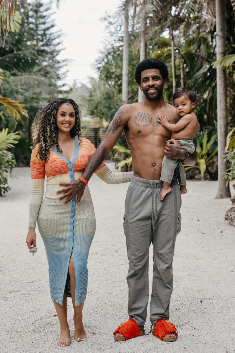 NBA Star Kyrie Irving, His Fiancé Marlene Wilkerson With Their Son 