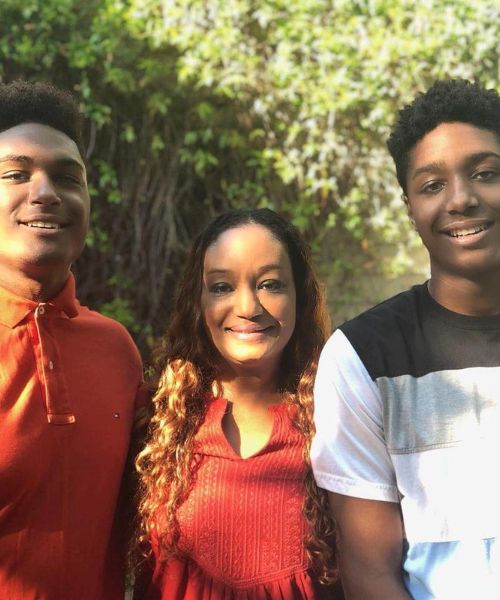 La Sonjia Fisher Jack With Her Sons, Myles And Jahlen