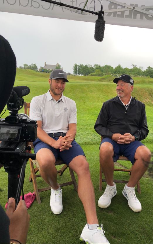 Matthew Stafford with his dad at the annual Father's day Golf trip