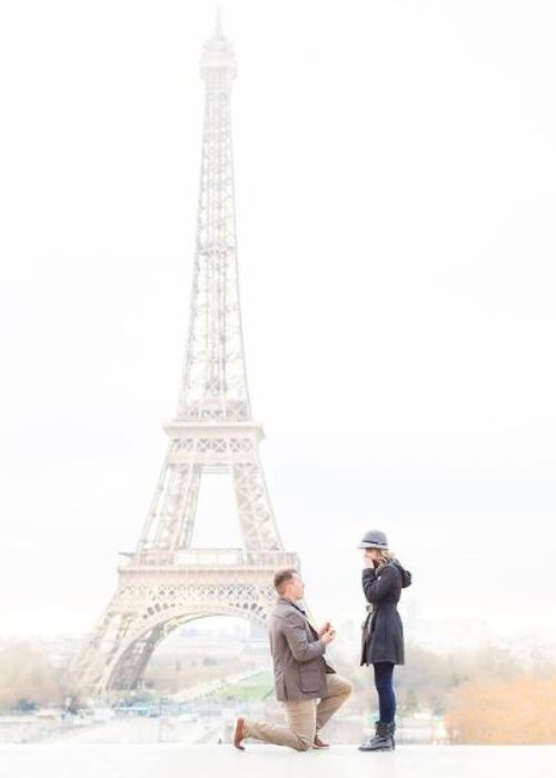 Megan And Joe Schobert Got Engaged In Front Of Eiffel Tower