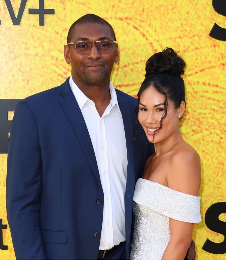 Metta World Peace with his wife