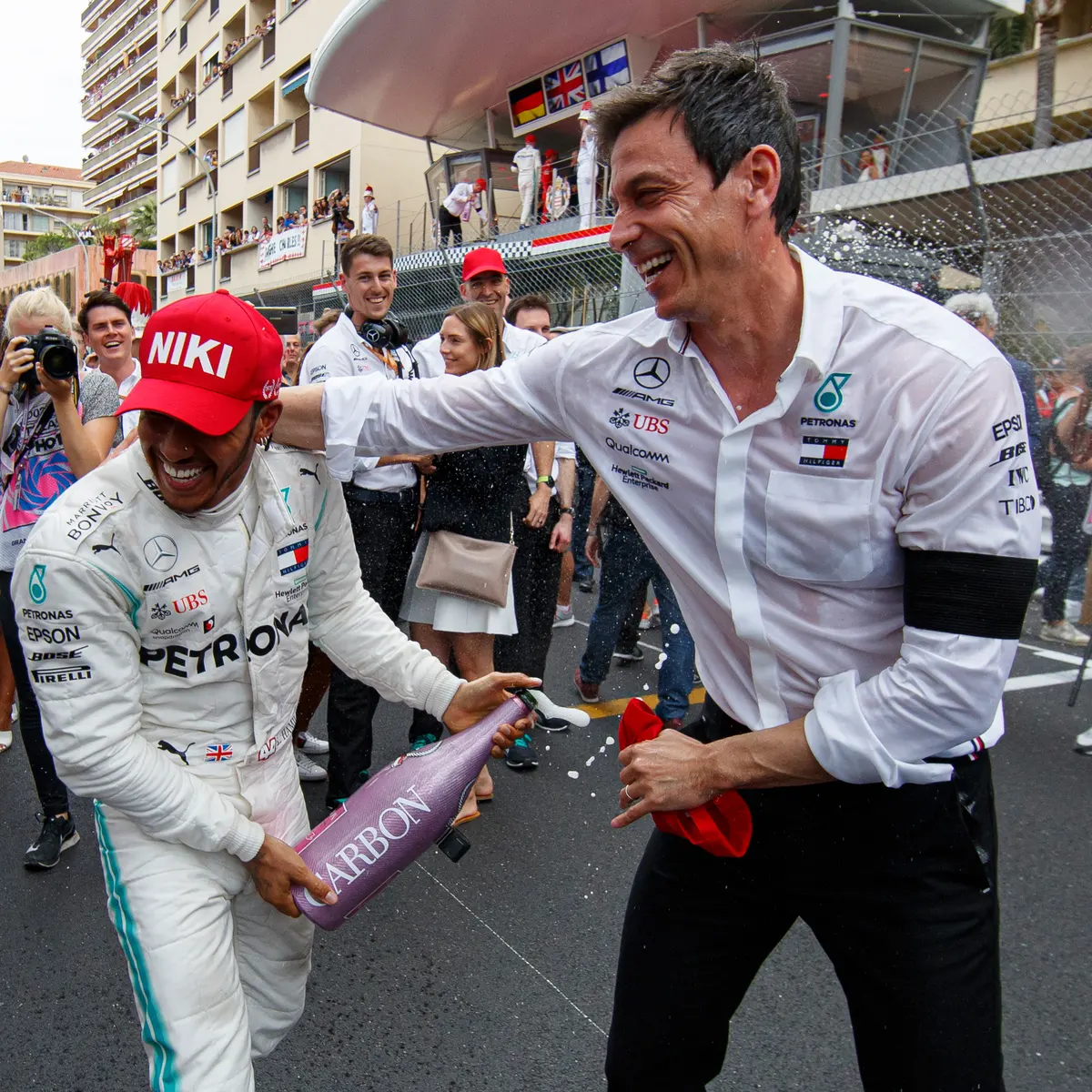 Toto Wolff And Lewis Hamilton 