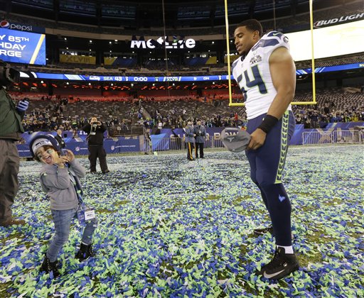 Bobby Wagner with his daughter in 2014 