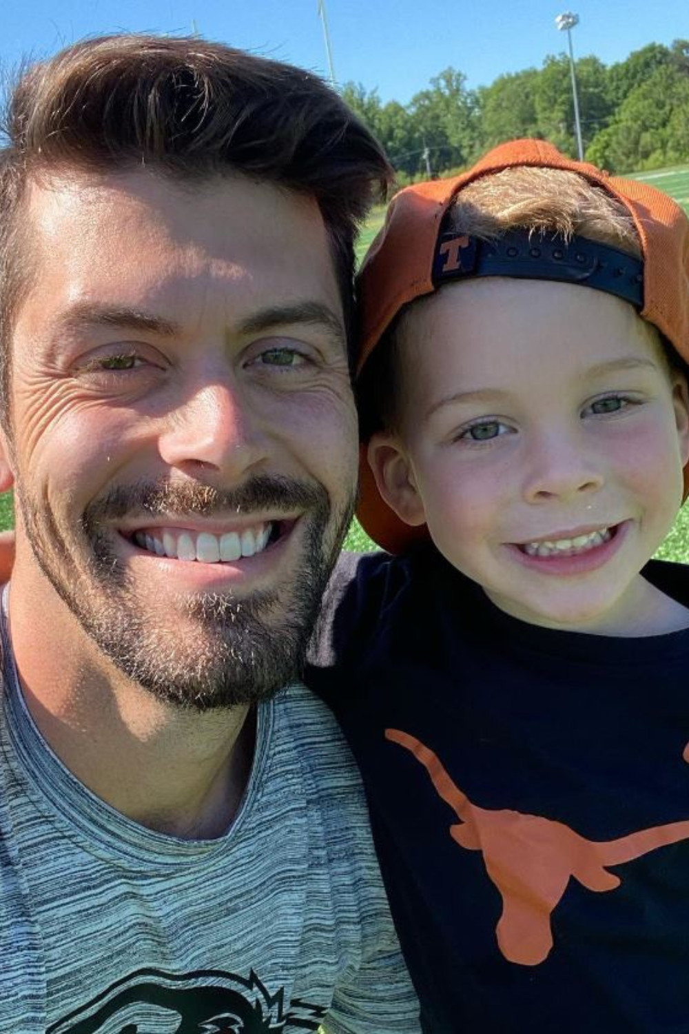 Justin Tucker And His Son Taking Selfie 