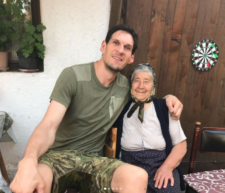 Boban Marjanovic with his grandmother