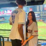 Cameron Johnson with his girlfriend