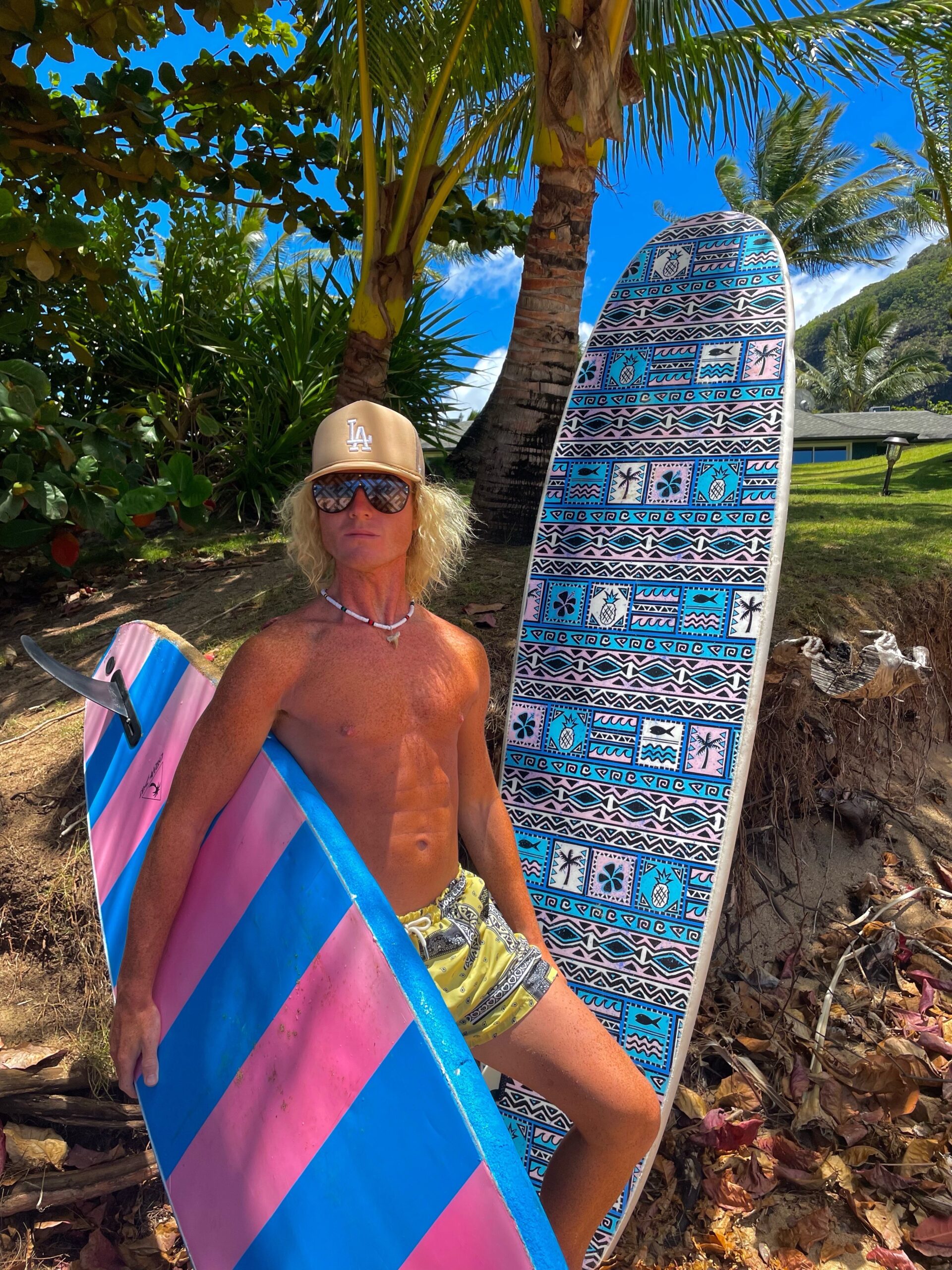 Jared Ravizza With Surf Board 