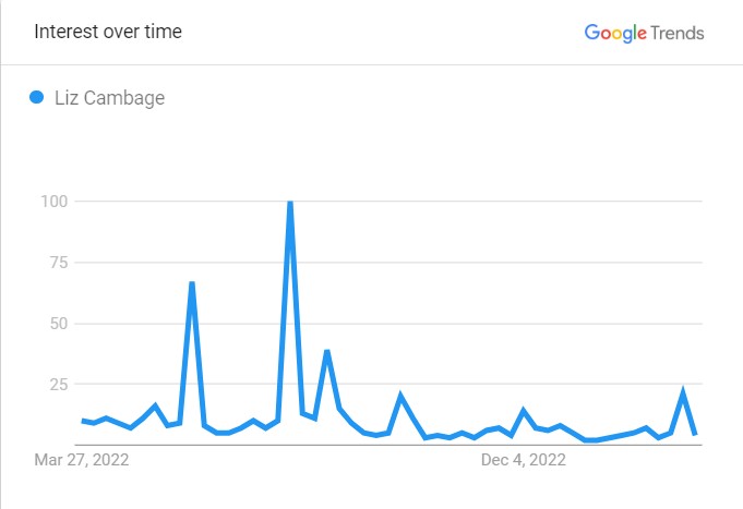 Liz Cambage's Popularity Graph