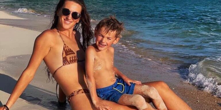 Victoria Azárenka and her son