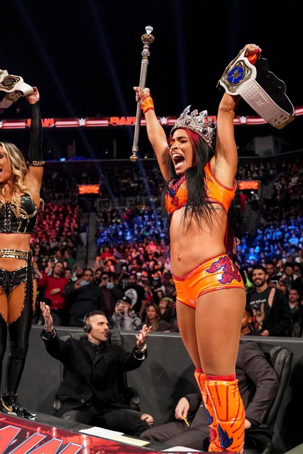 Zelina Vega After Winning Women's Tag Team Title 