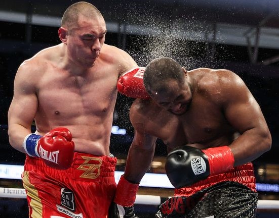 Zhang Zhilei boxing with Jerry Forrest