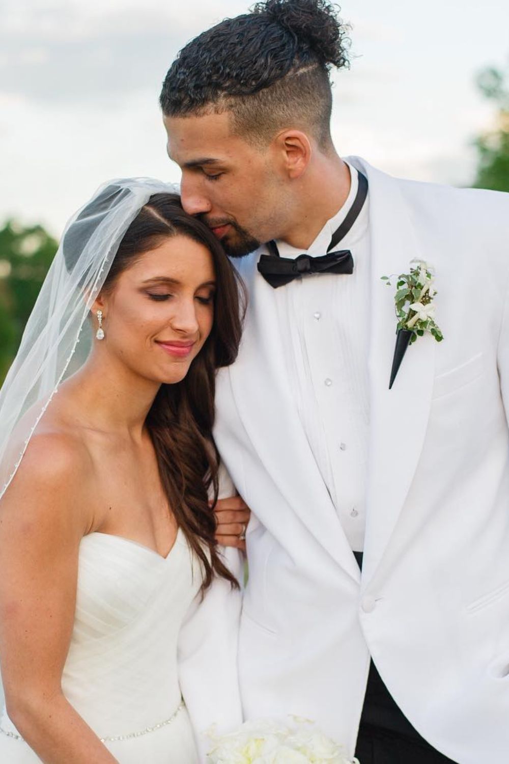 Anthony Gill With His Wife Jenna Gill During Their Wedding Photoshoot 