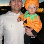 Austin Riley Enjoying Halloween With His Son