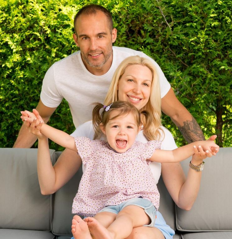 Martin Lafluer With His Wife Angelica & Daughter