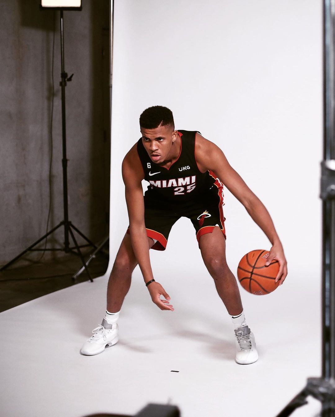 Orlando Robinson Showing Off His Dribbling Skills In A Photoshoot 