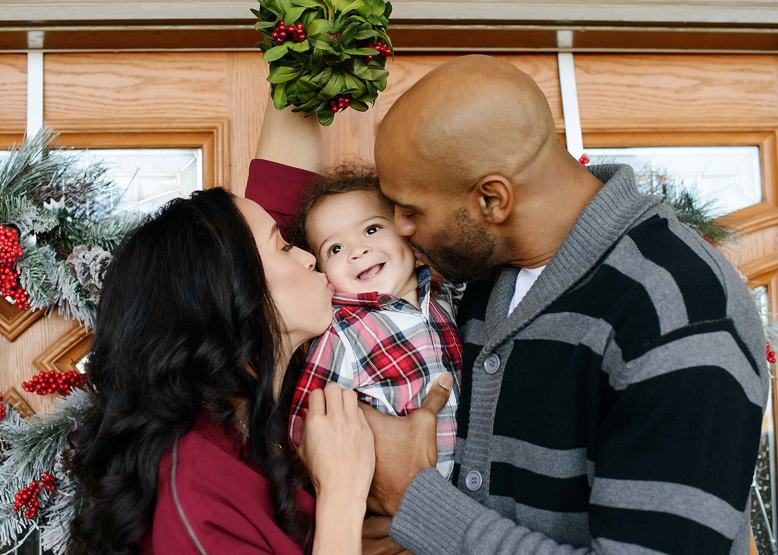 Vince Carter With His Wife & Son