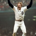 Detroit Tigers player Celebrating The Victory