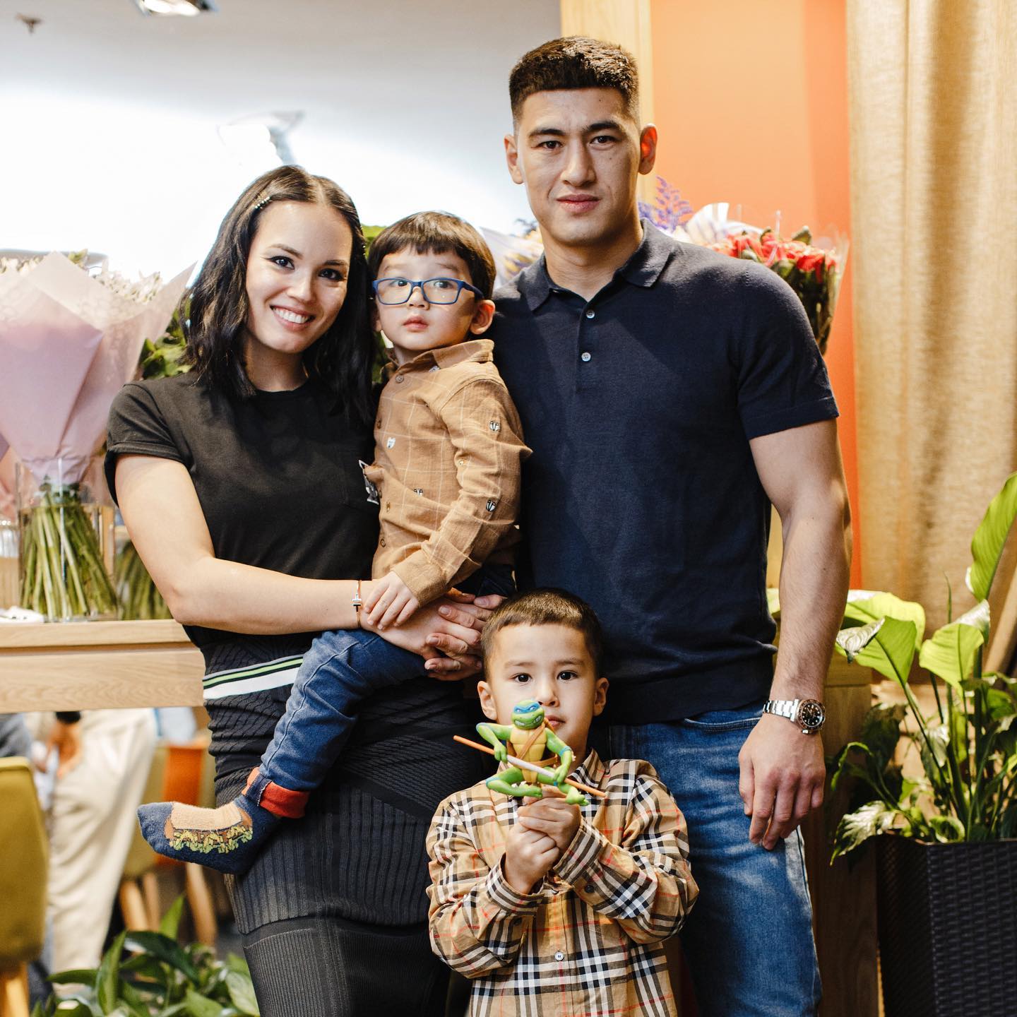 Dmitry Bivol With His Family