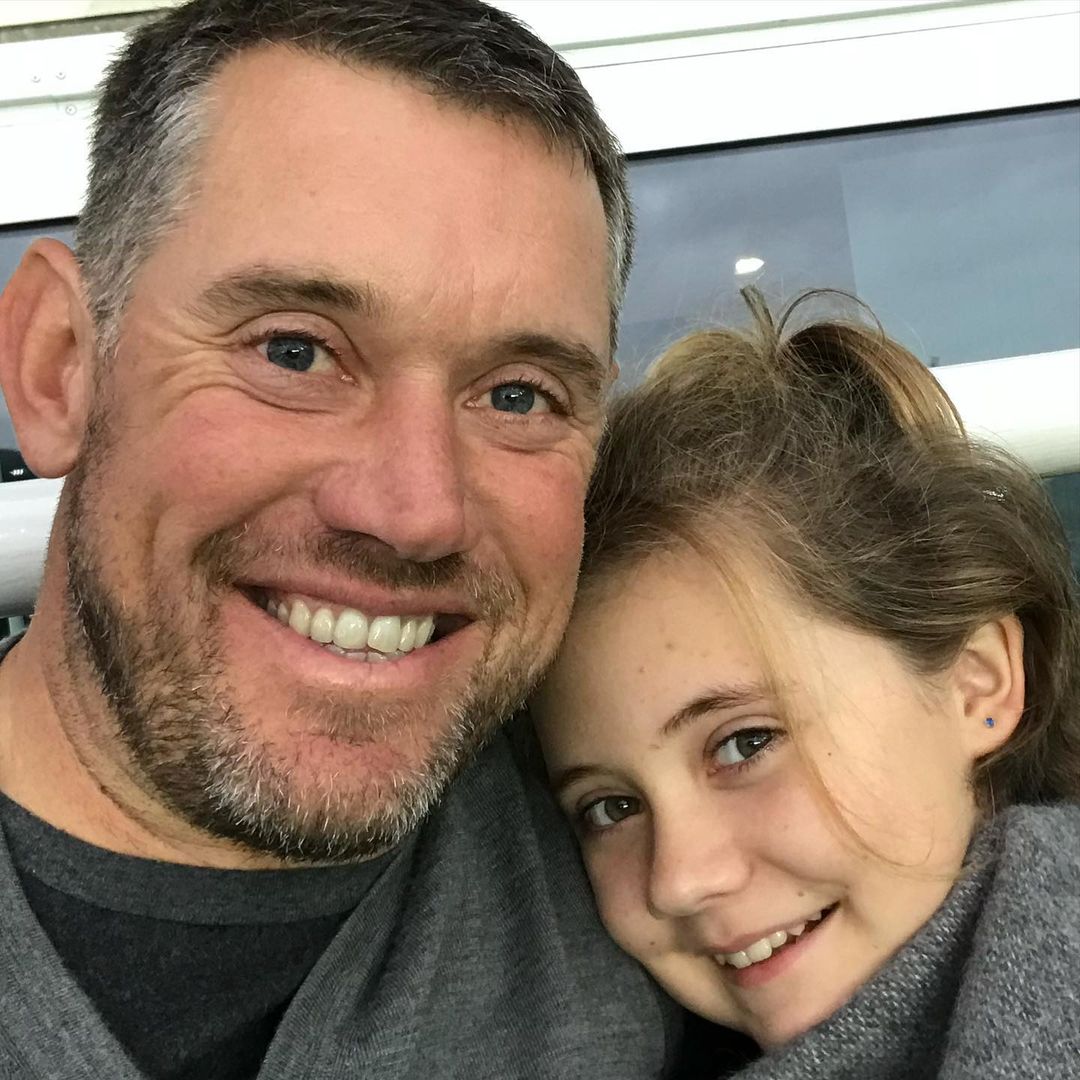 Lee Westwood With His Daughter