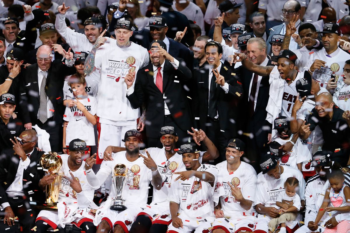 Miami Heat Celebrating Their Championship Win 