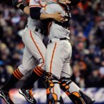 The Giants Player Celebrating Their 2012 Series Win