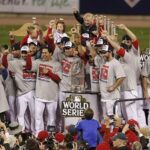 St. Louis Cardinals Celebrating Their Champioship Series Win